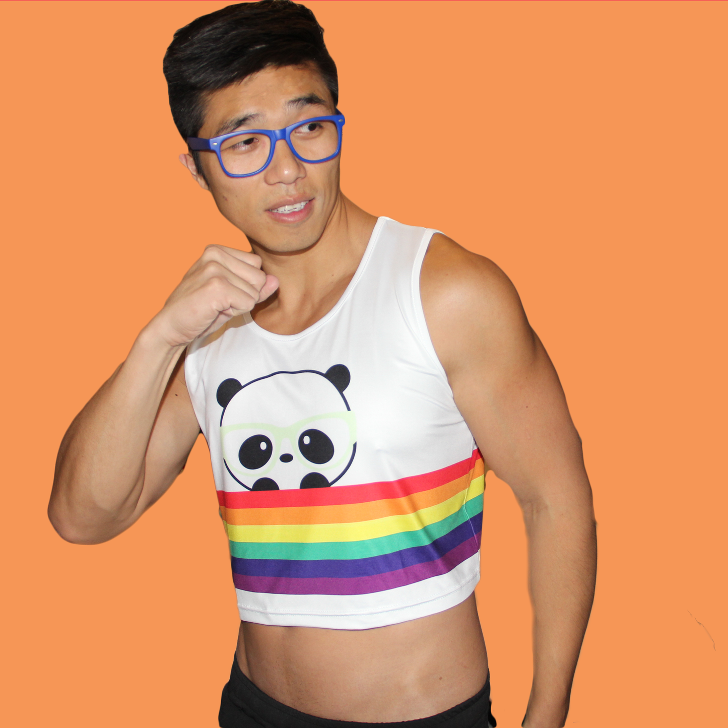 Rainbow PRIDE Panda Crop Top