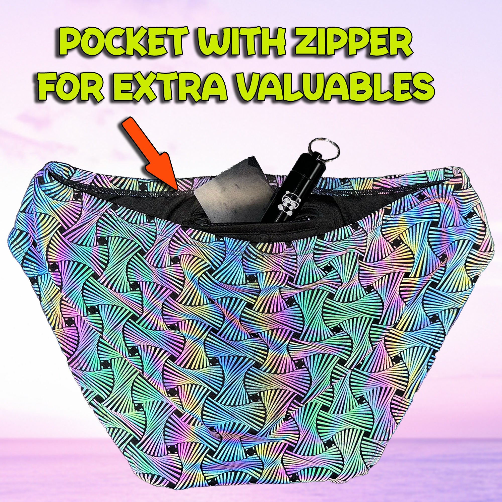 Party Bottoms - Reflective Loom Classic Cut Party & Swim Brief