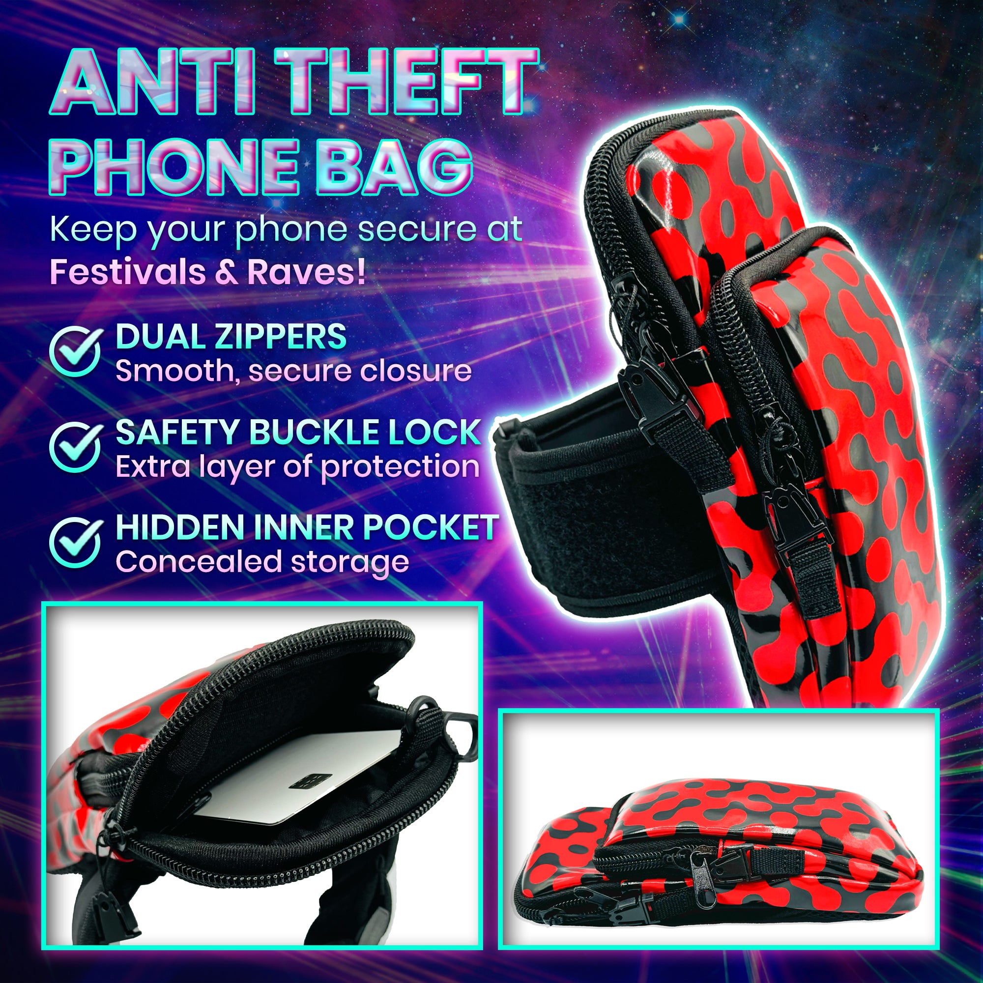 Anti-Theft Phone Bag - The RED Vers Murse Collection