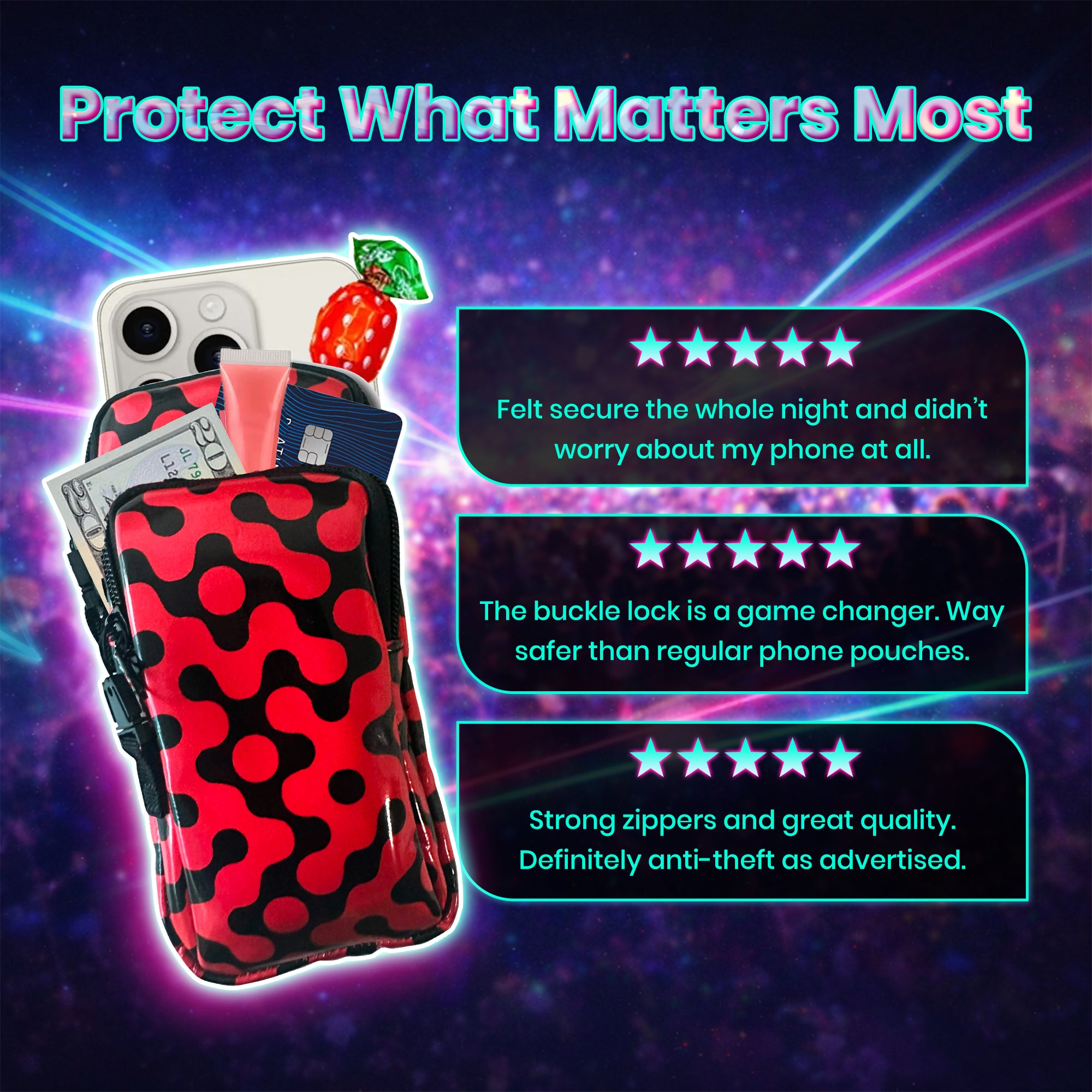 Anti-Theft Phone Bag - The RED Vers Murse Collection