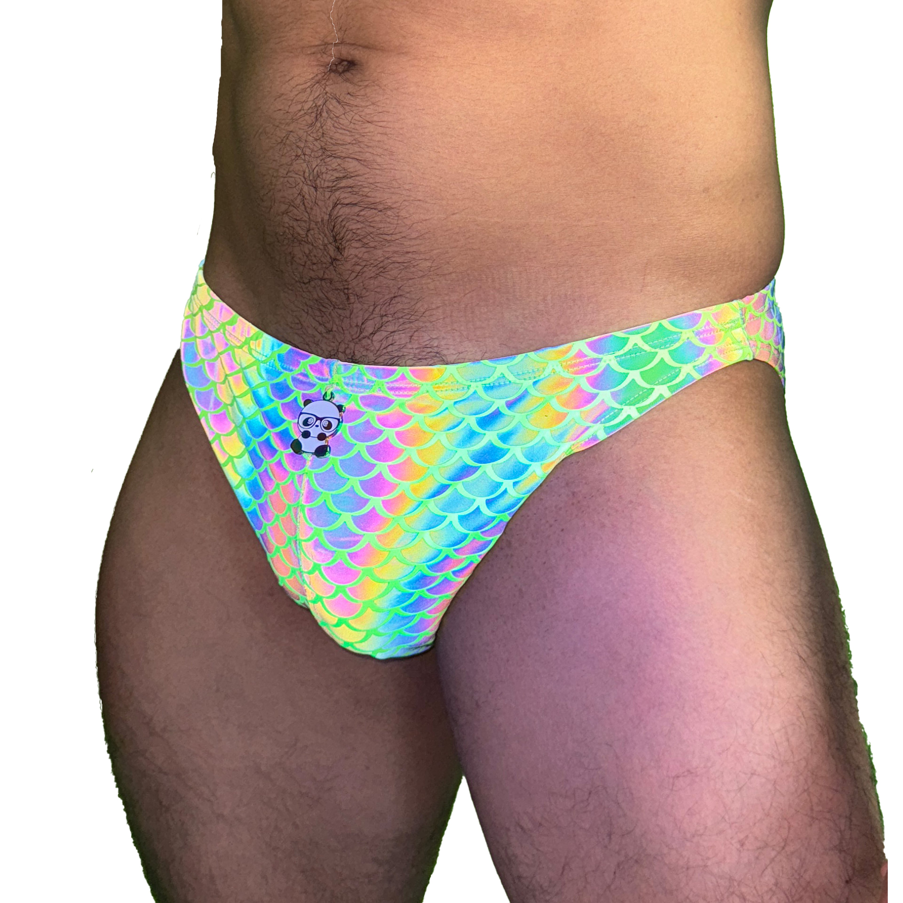 Party Bottoms - UV Green Mermaid Bikini Cut Party & Swim Brief