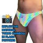 Party Bottoms - UV Green Mermaid Classic Cut Party & Swim Brief