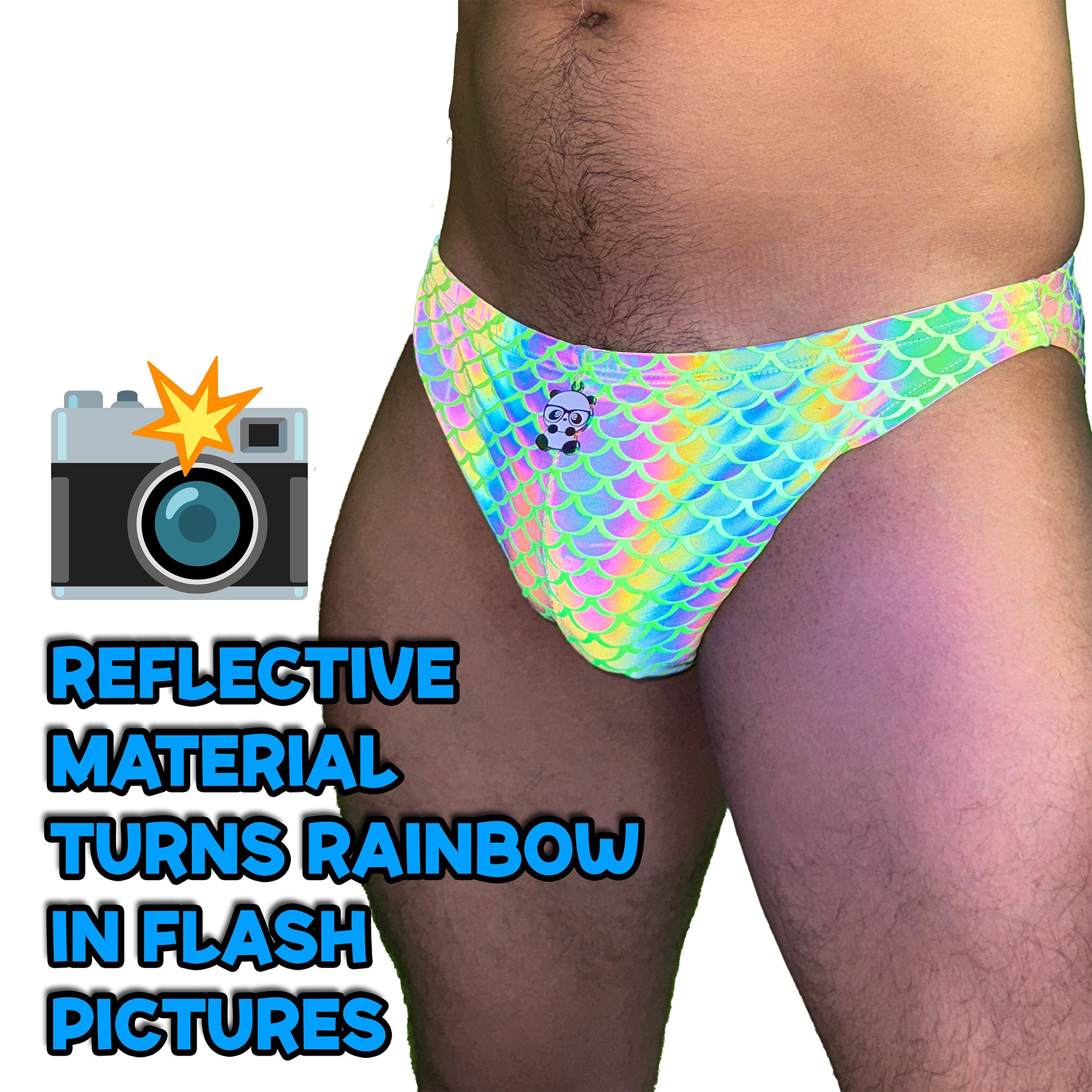 Party Bottoms - UV Green Mermaid Classic Cut Party & Swim Brief