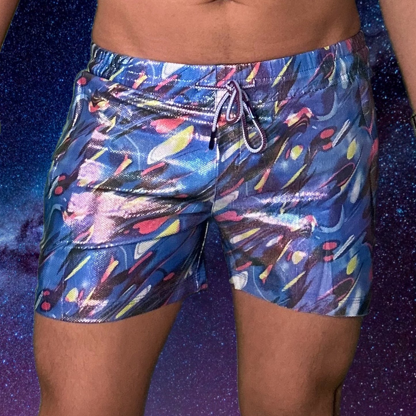 Rainbow Unicorn Splat Weekender Shorts