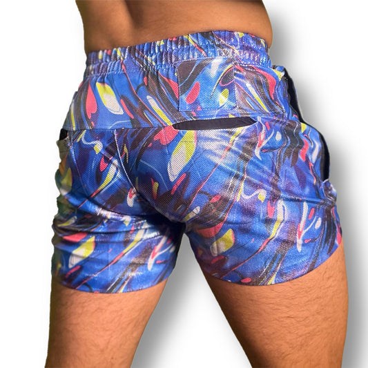 Rainbow Unicorn Splat Weekender Shorts