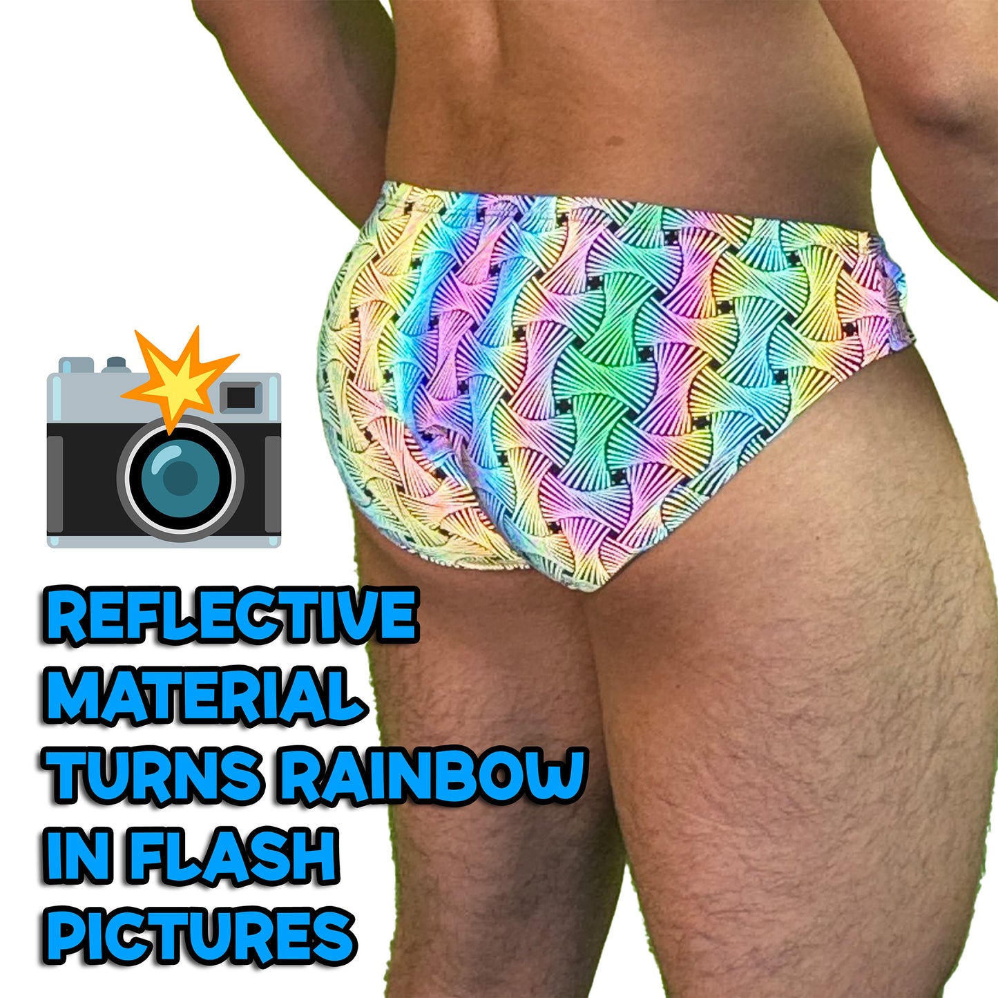 Party Bottoms - Reflective Loom Bikini Cut Party & Swim Brief