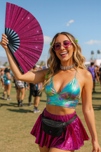 NEW Glitter Fans with Matching Fan Holsters