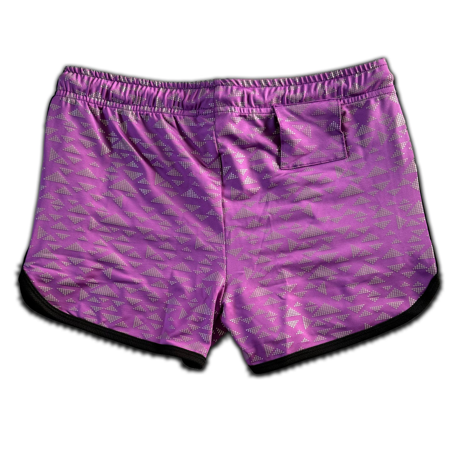 The "VPL" Party Shorts - Purple Flash Reflective Triangles