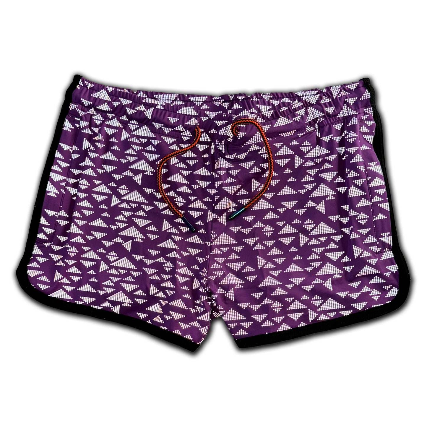 The "VPL" Party Shorts - Purple Flash Reflective Triangles