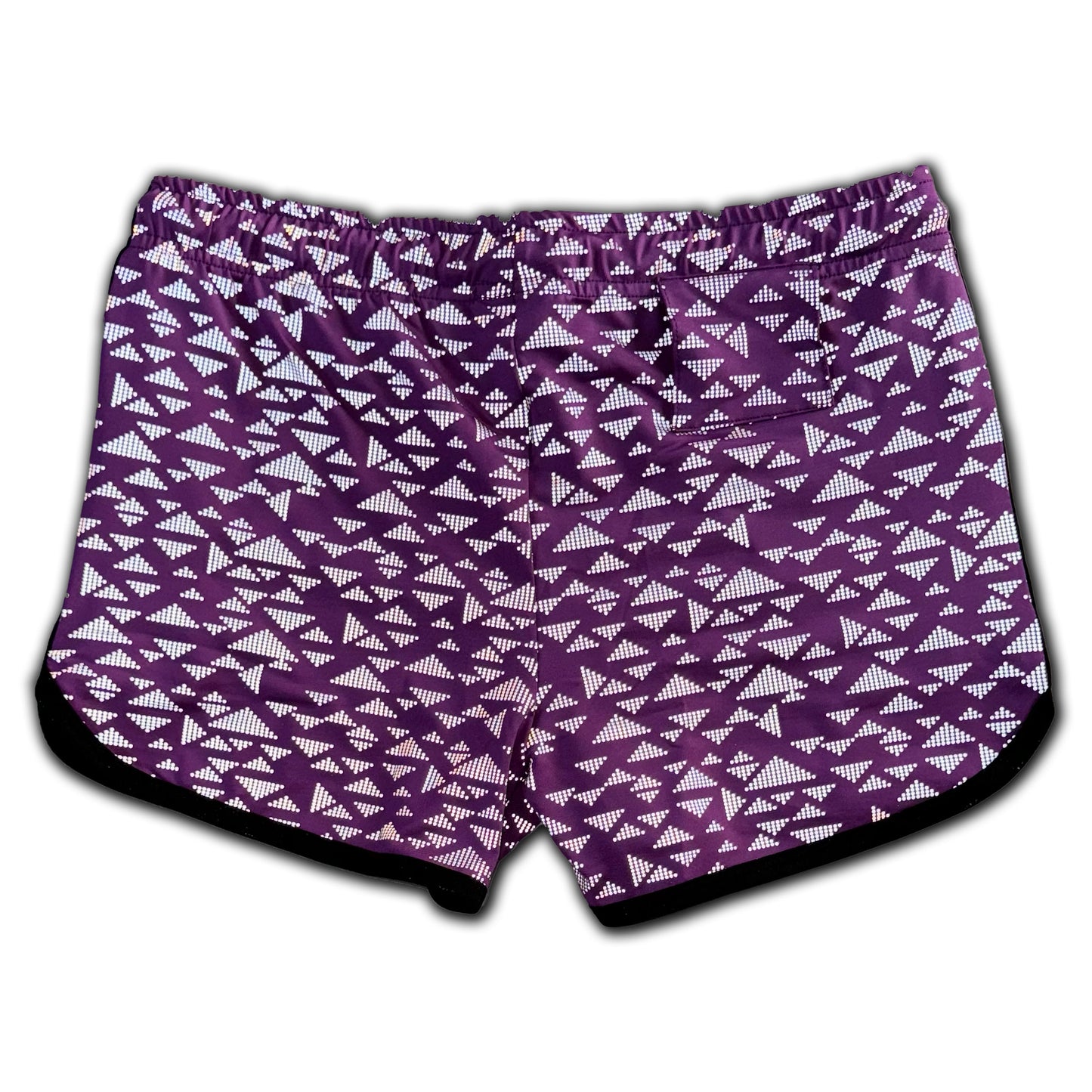The "VPL" Party Shorts - Purple Flash Reflective Triangles