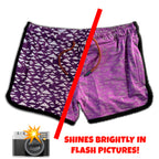 The "VPL" Party Shorts - Purple Flash Reflective Triangles