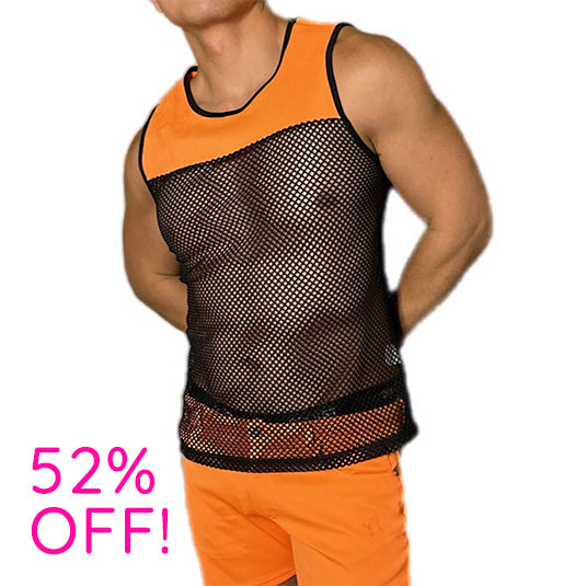 UV Orange Mesh Tank