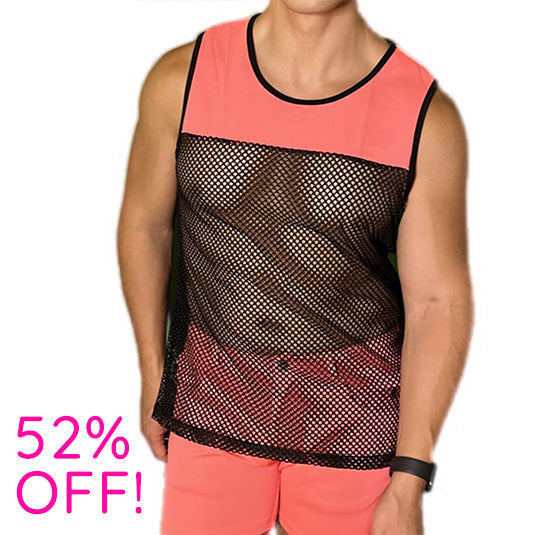 UV Pink Mesh Tank