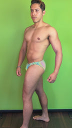 Party Bottoms - UV Green Mermaid Bikini Cut Party & Swim Brief