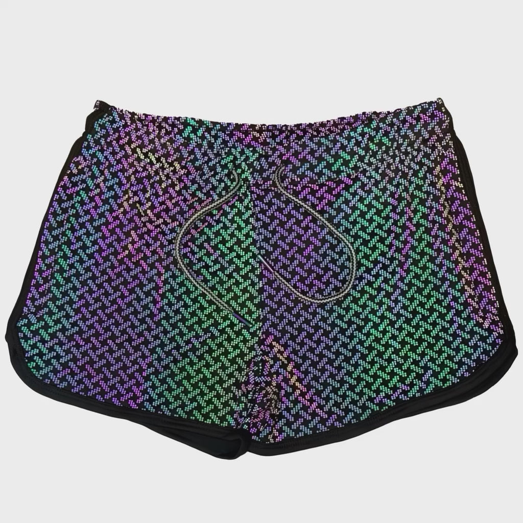 The "VPL" Party Shorts - Flash Reflective Weave