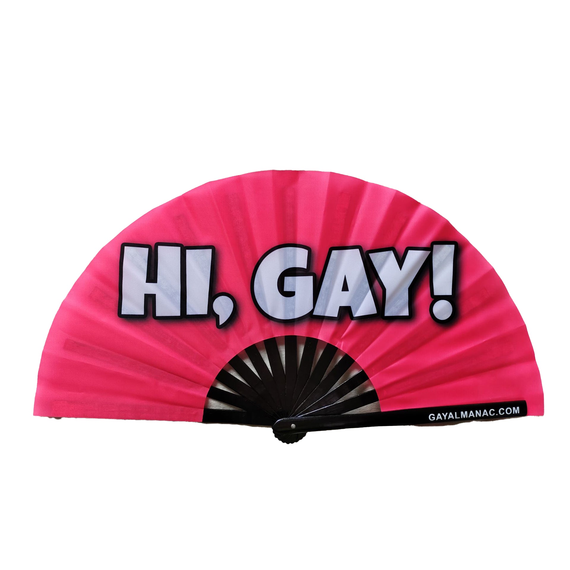 "Hi, Gay!" Clacking Hand Fan