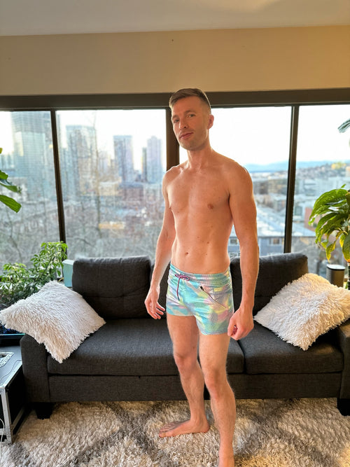 The Zaddy Shorts - Rainbow Mermaid