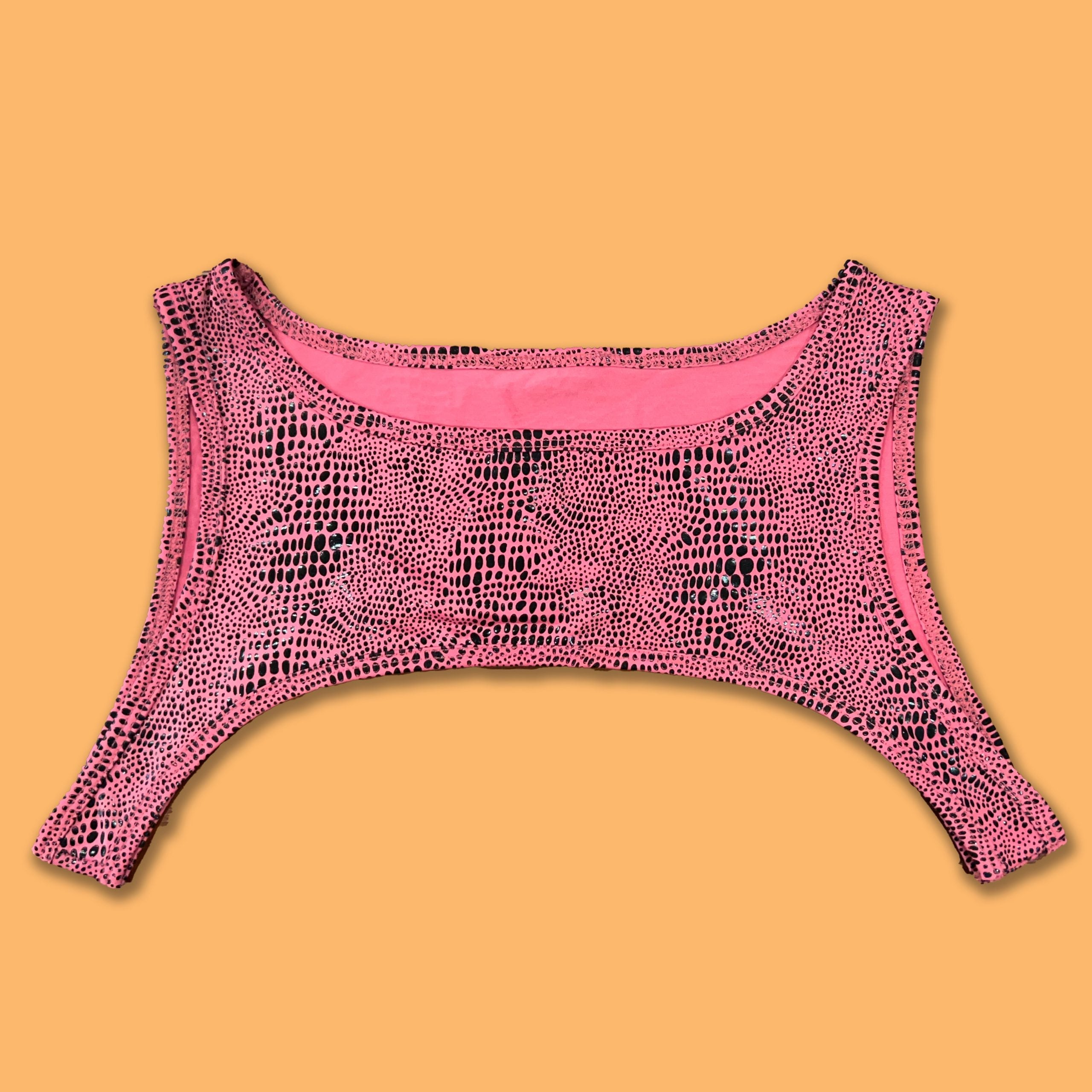 Fashion Harness - Electric Pink Snakeskin