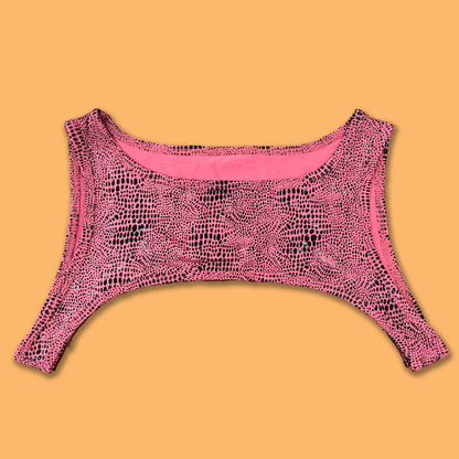 Fashion Harness - Electric Pink Snakeskin