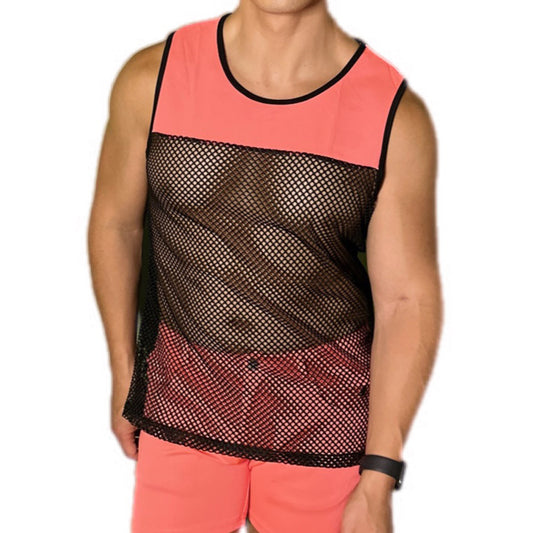 UV Pink Mesh Tank