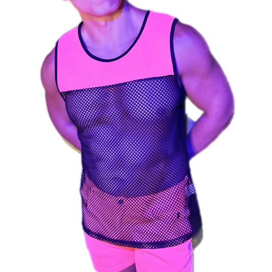 UV Pink Mesh Tank