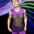 Party Purple Mesh Tank